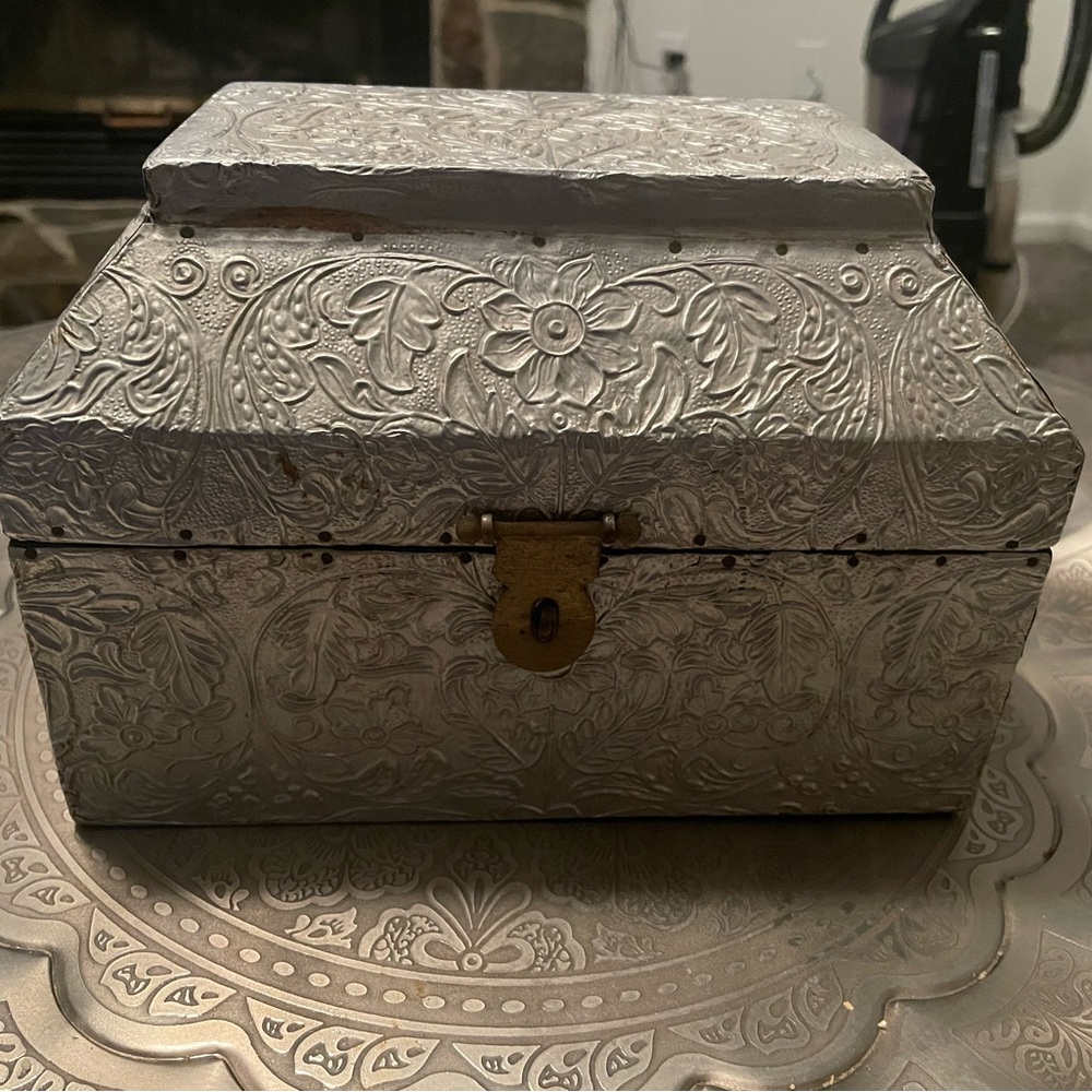 Ornate Silver Decorative Box